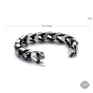 Bracelet jonc au design gothique inspiré du steampunk