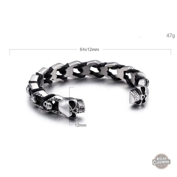 Bracelet jonc au design gothique inspiré du steampunk