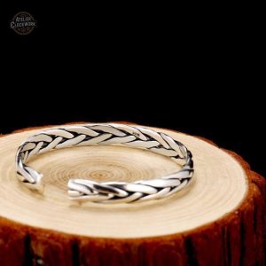 Bracelet Tressé Argent pour homme
