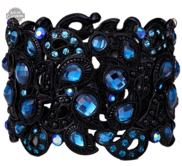 Accessoire femme steampunk, bracelet manchette