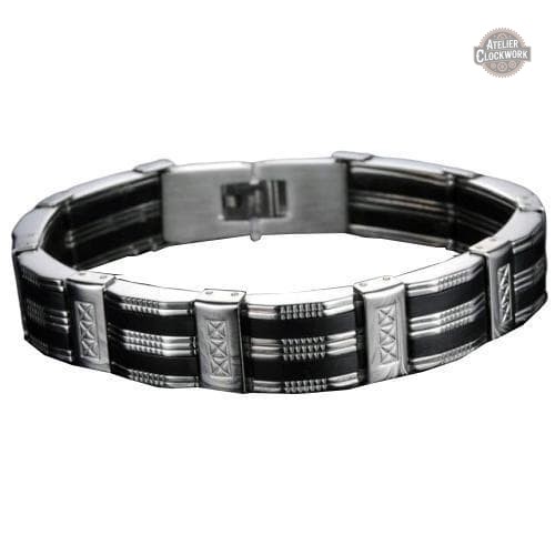 bracelet-large-homme-acier-1 Bracelet Large Homme - Broaded Steel élégant