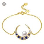 Bracelet Steampunk Croissant de Lune élégant pour femme