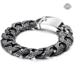 Bracelet Glam Rock Steampunk pour homme élégant