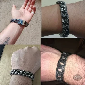 Bracelet dandy au style Glam Rock steampunk
