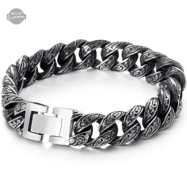 Glam Rock bracelet avec une touche steampunk unique