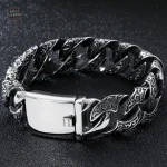 Bracelet homme au design Glam Rock inspiré du steampunk