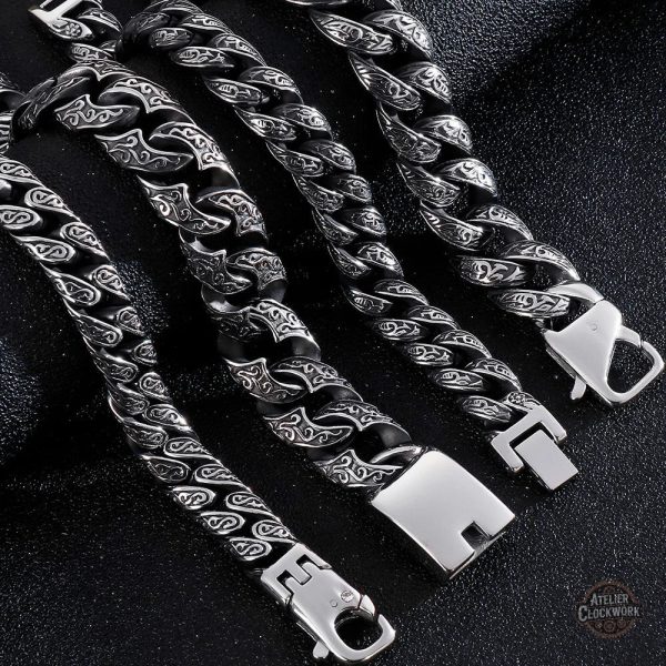 Élégance masculine avec ce bracelet steampunk audacieux