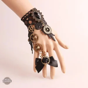 Gant victorien steampunk pour femme, élégance rétro-futuriste