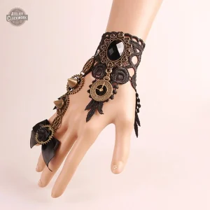 Accessoire steampunk, gant bracelet au style victorien