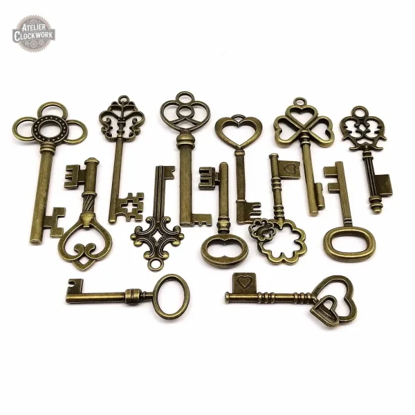Accessoires Steampunk : breloques en forme de clé