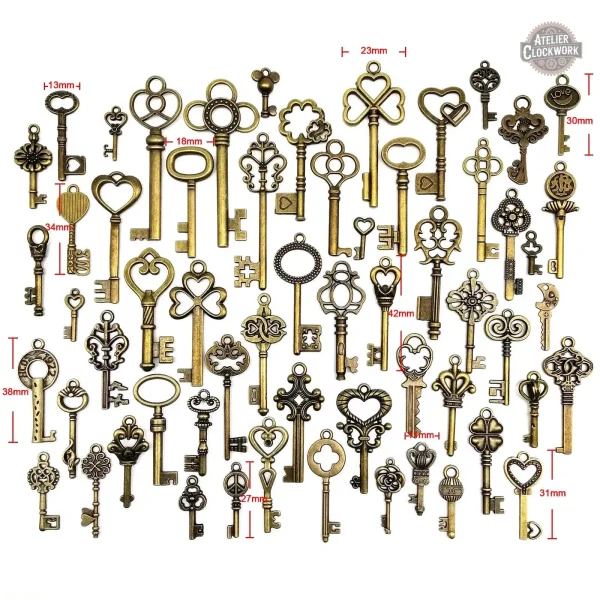 Éléments DIY Steampunk : clés anciennes en lot