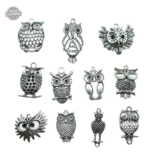 breloque-hibou-1 Breloques Hiboux Steampunk DIY
