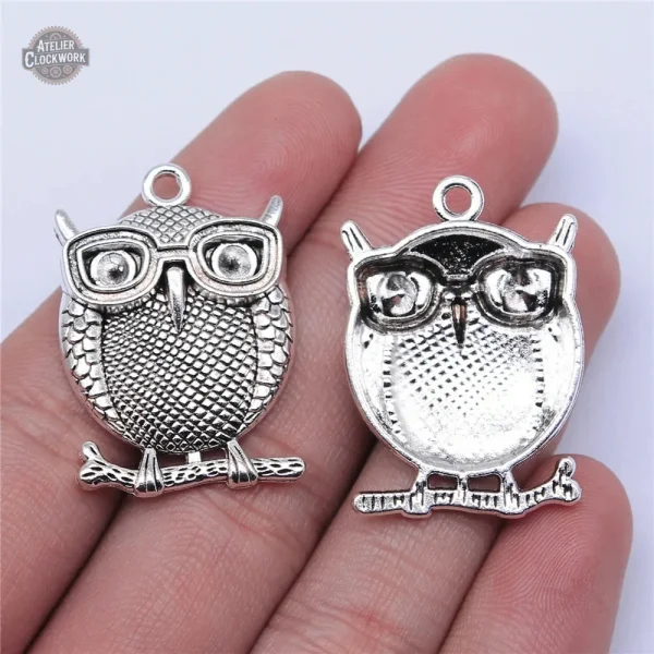 Breloques créatives hiboux pour bijoux faits main