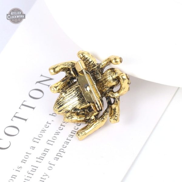 Accessoire femme Steampunk, design araignée en ambre