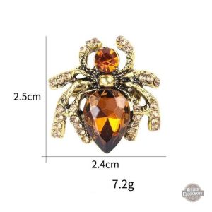 Broche araignée d'ambre, touche vintage pour femme