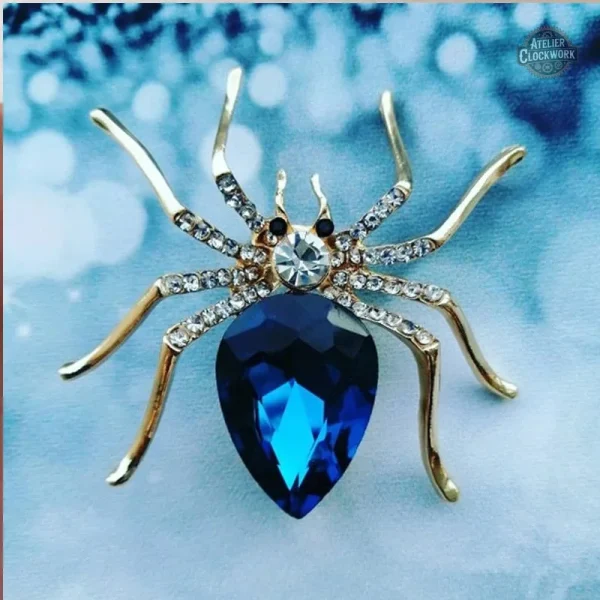 Broche en forme d'araignée, design inspiré du steampunk