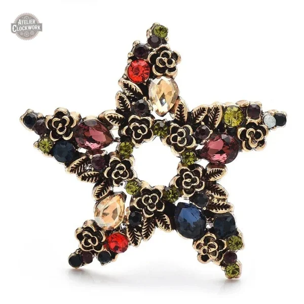 broche-bijoux-etoile-1 Broche étoile rétro steampunk pour femme