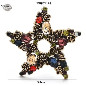 Bijou steampunk étoile au design vintage