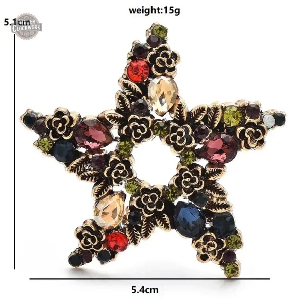 Bijou steampunk étoile au design vintage
