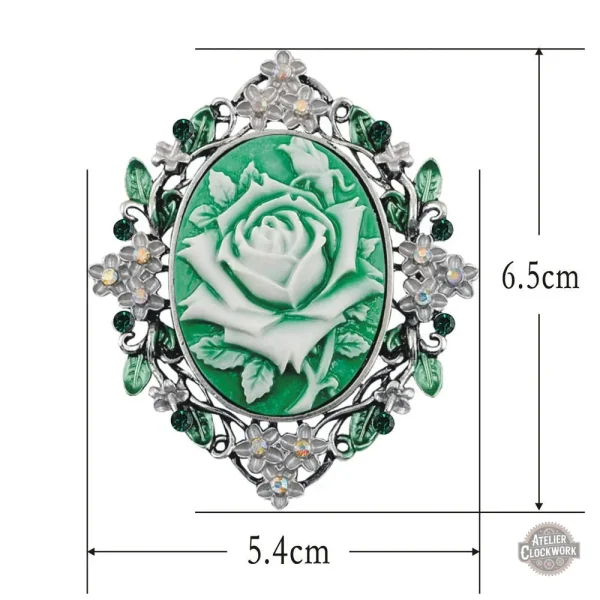Broche vintage inspirée par l'esthétique steampunk