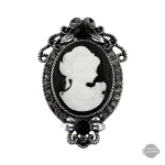 Broche Camée Vintage - Elisabeth en style steampunk