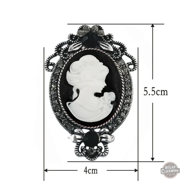 Accessoire steampunk femme avec camée vintage