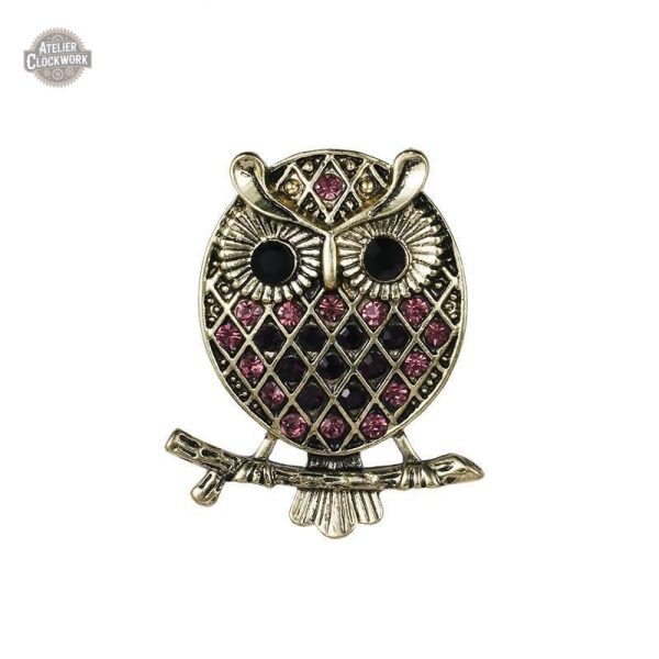 broche-chouette-1 Broche Chouette - Bébé Hululant en style steampunk