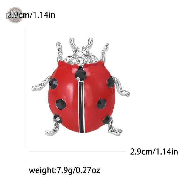 Élégante broche coccinelle, parfaite pour le style steampunk