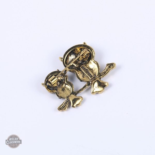 Accessoire Steampunk avec motif de chouettes en métal