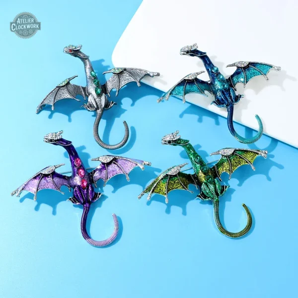 Broche originale dragon pour un look unique