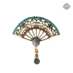 Broche Vintage Eventail Steampunk Femme