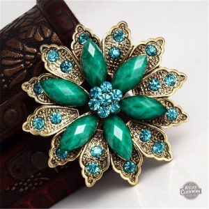 Broche Vintage Fleur Steampunk