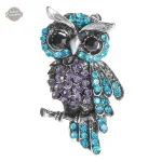 Broche Hibou coloré, accessoire steampunk élégant