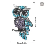 Hibou coloré en bijou, touche vintage et moderne