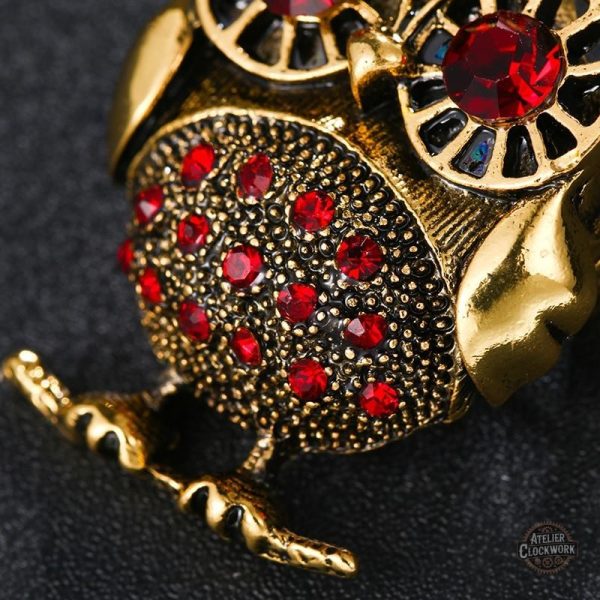 Bijou hibou unique pour style rétro-futuriste