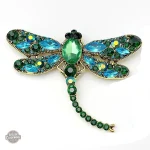 Broche Libellule Femme - Cristal Clear