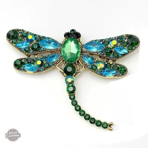 Broche Libellule Femme - Cristal Clear