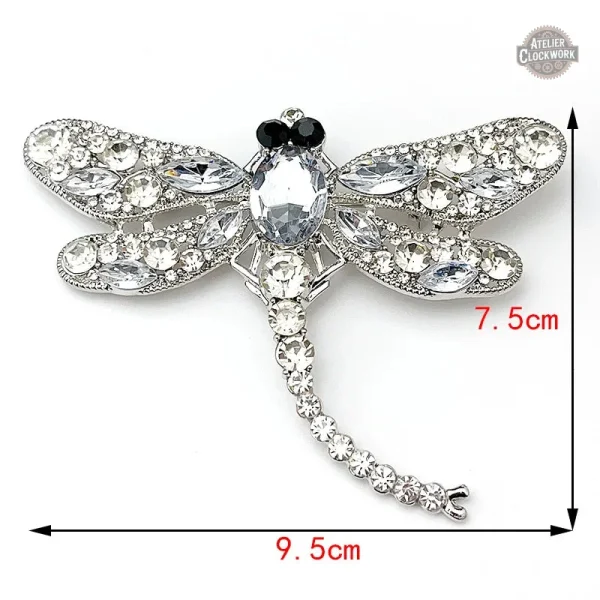 Broche en cristal pour look vintage moderne