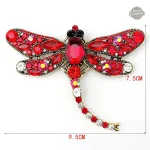 Libellule en cristal, bijou féminin unique