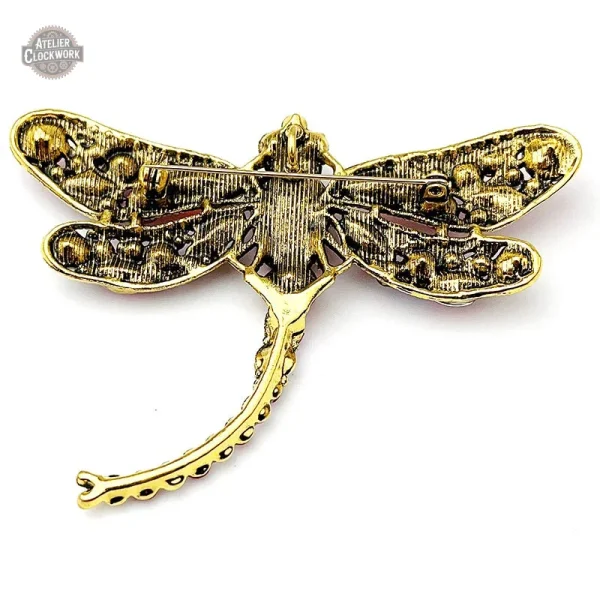 Bijou broche libellule pour style rétro-futuriste