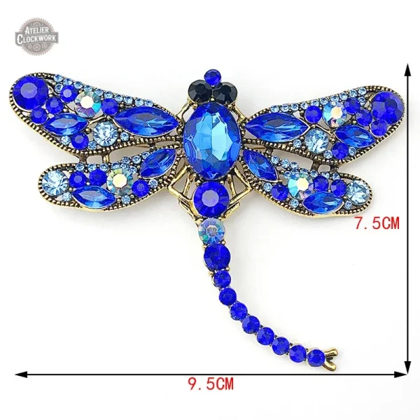 Libellule en cristal, ajout chic à la tenue