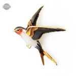 Broche vintage, design oiseau pour un look unique