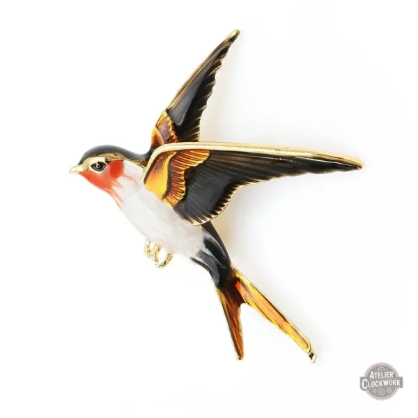 Broche oiseau, un voyage entre passé et futur