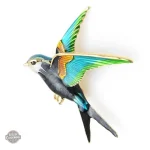 Broche femme, oiseau ancien pour une touche rétro