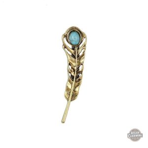 Broche Steampunk Plume de Paon élégante pour femme