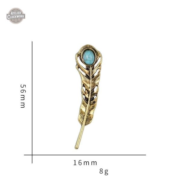Détails raffinés d'une broche steampunk pour femme