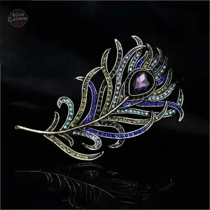 Bijou vintage plume de paon pour un look unique