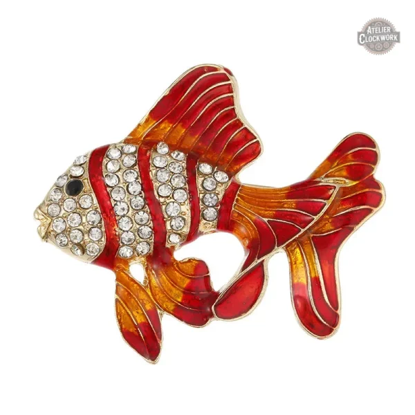 Broche colorée inspirée par l'univers steampunk