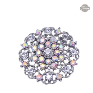 Broche Ronde Rétro Steampunk Femme