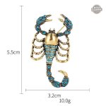Broche inspirée du steampunk, motif scorpion élégant